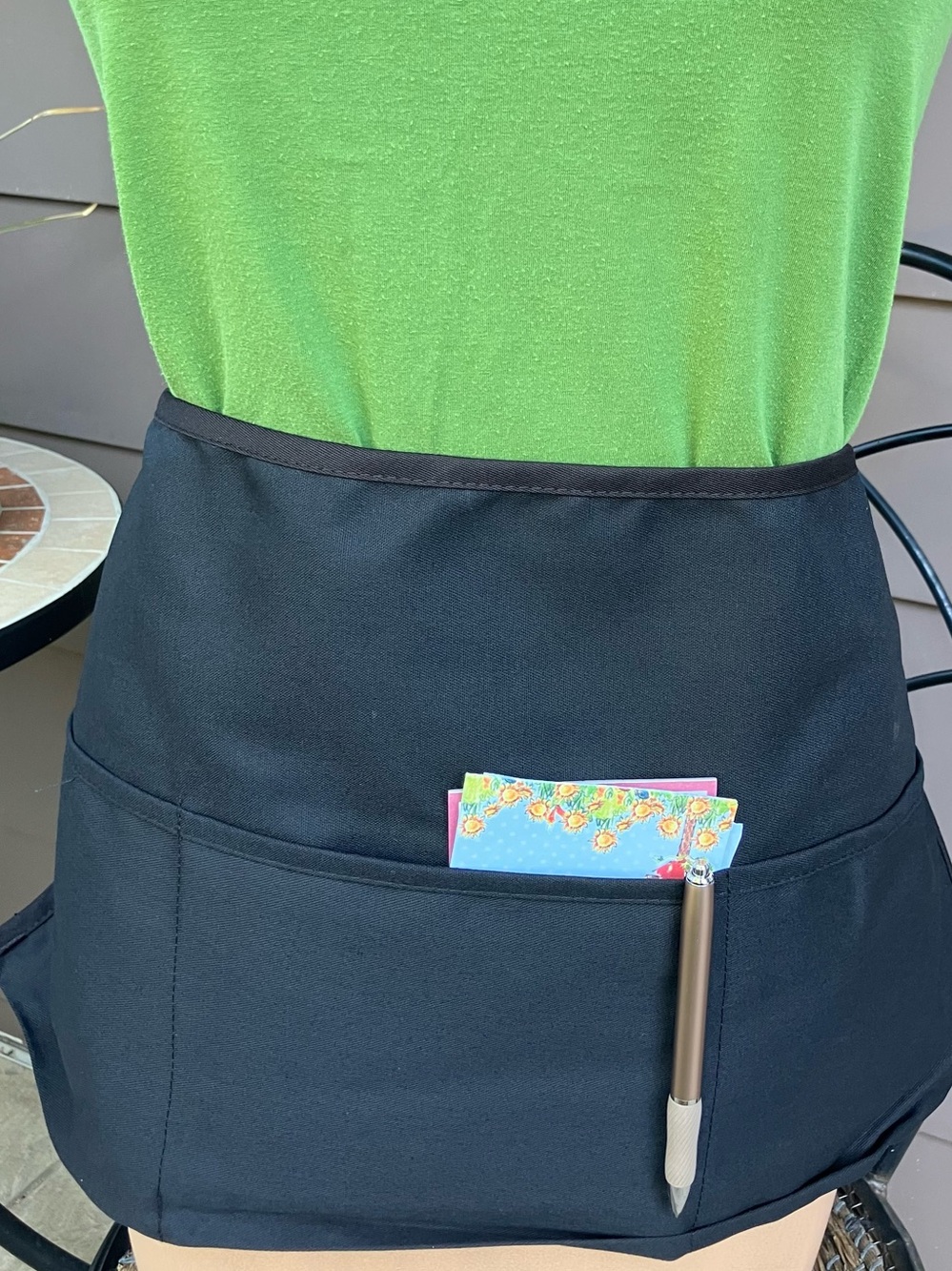 Waitress Barmaid Caterer 3 pocket black aprons